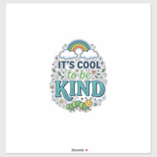 Sticker Conception de chemise de chenille arc-en-ciel Cool