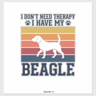 Sticker Conception de chemise de thérapie pour chien Beagl