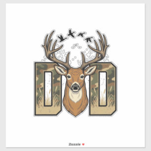 Sticker Conception de chemise vectorielle Buck Camo Papa c