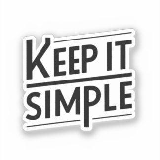 Sticker Conception de citation minimale Gardez les choses 