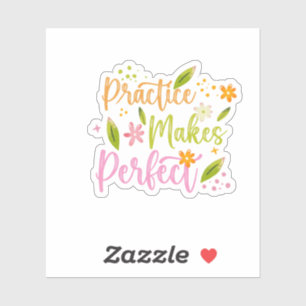 Sticker Conception de citation motivante « La pratique ren