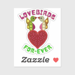Sticker Conception de cœurs d'amoureux radieux 