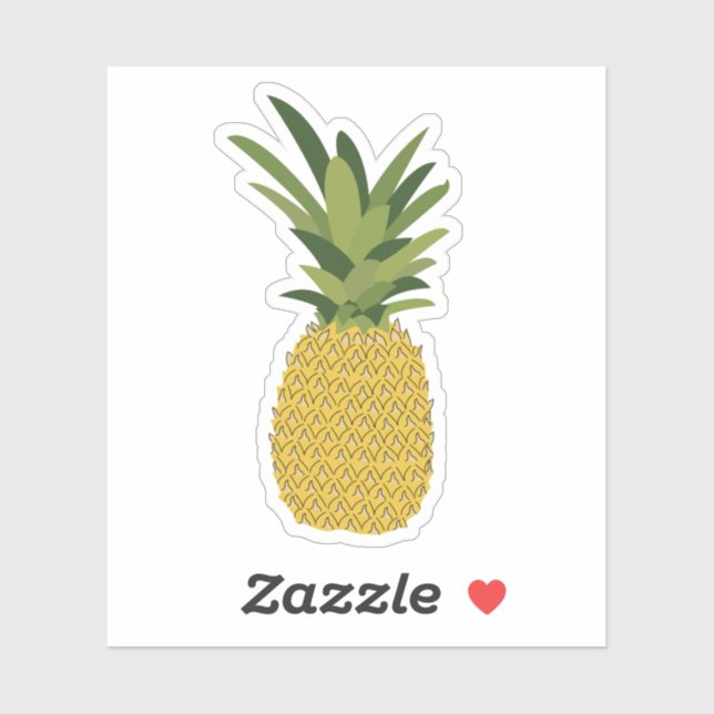 Sticker Conception de fruits tropicaux ananas (Feuille)