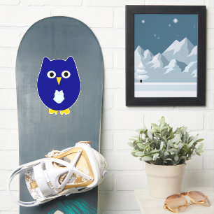 Sticker Conception de hibou bleu