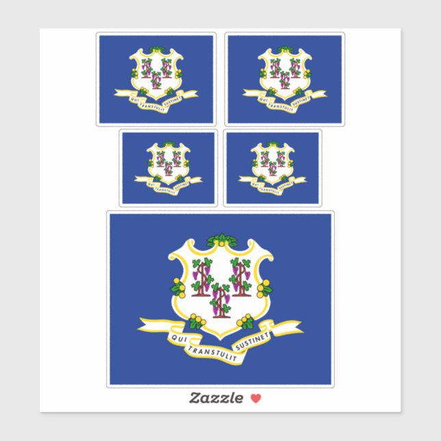 Sticker Conception de l'indicateur d'état Connecticut (Feuille)
