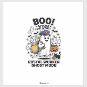 Sticker Conception de livraison d'Halloween en mode fantôm