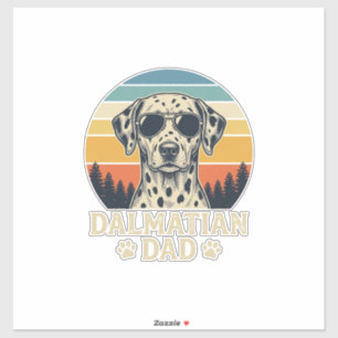 Sticker Conception de papa dalmatien vintage pour les amou