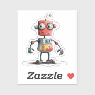 Sticker Conception de robot fantaisiste 1