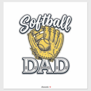 Sticker Conception de T-shirt de Gant Vintage Papa Softbal