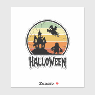 Sticker Conception de T-shirt de maison hantée Halloween S