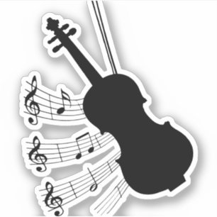 Sticker Conception de thème de musique violon