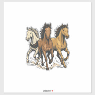 Sticker Conception de vecteur d'art de chevaux de course v