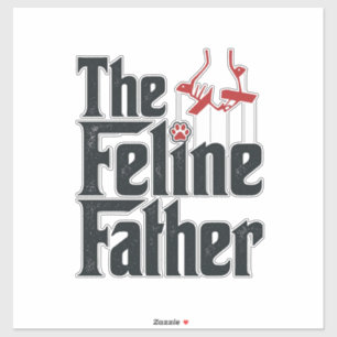 Sticker Conception de vecteur d'humour de chat de père fél