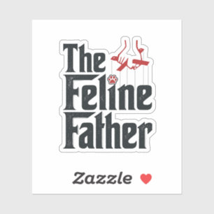 Sticker Conception de vecteur d'humour de chat de père fél