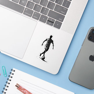 Sticker Conception d'homme de football avec ballon.