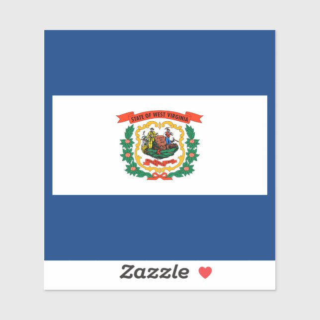 Sticker Conception du drapeau de l'État de Virginie-Occide (Feuille)