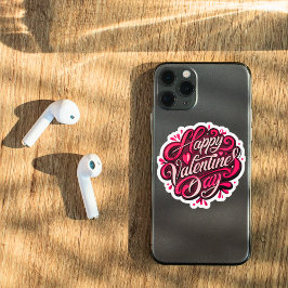 Sticker Conception Heureuse Sainte-Valentin à la main