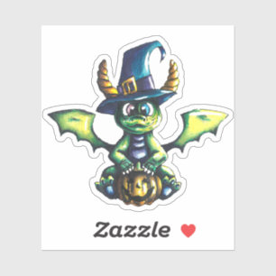 Sticker Conception magique du dragon d'Halloween