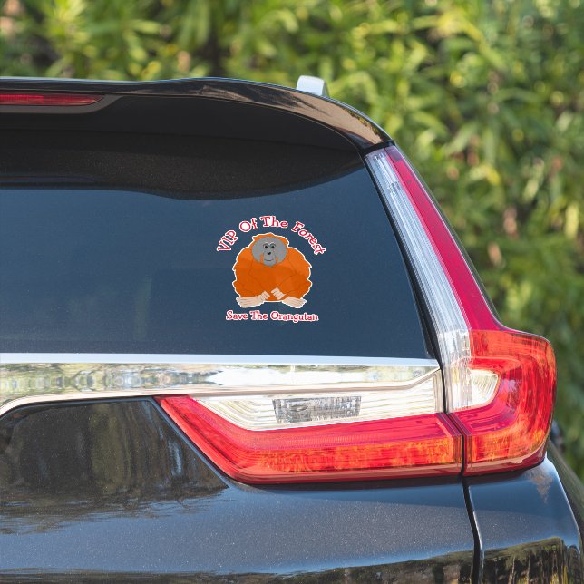 Sticker Conception Orangoutan personnalisée (Côté voiture)