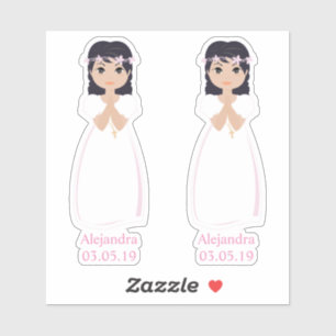 Sticker Conception Romantique Communion Enfant avec Ébarbe