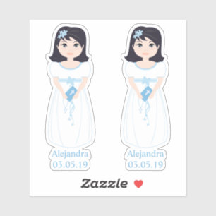 Sticker Conception Romantique Communion Enfant avec Ébarbe