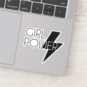 Sticker Conception SVG noir Cool Power Girl couleur person