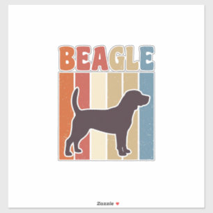 Sticker Conception vectorielle à rayures rétro de chien Be
