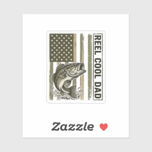 Sticker Conception vectorielle de drapeau de pêche à la ba (Feuille)