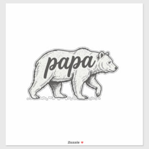 Sticker Conception vectorielle de gravure vintage Papa Bea