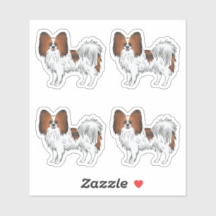 Sticker Conceptions de Papillon roux de bande dessinée mig