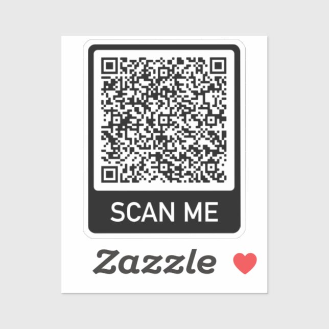 Sticker Concevez votre propre Modèle de code QR personnali (Feuille)