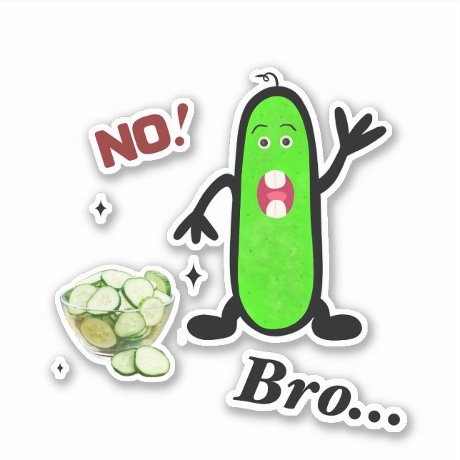 Sticker Concombre drôle (Devant)