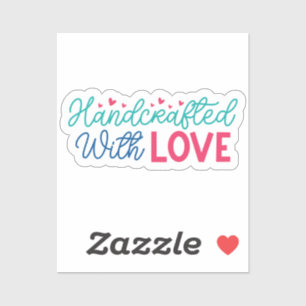 Sticker Conçu à la main avec amour