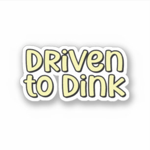 Sticker Conduit à Dink Yellow Pickleball