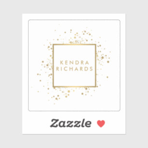 Sticker Confetti en or Faux
