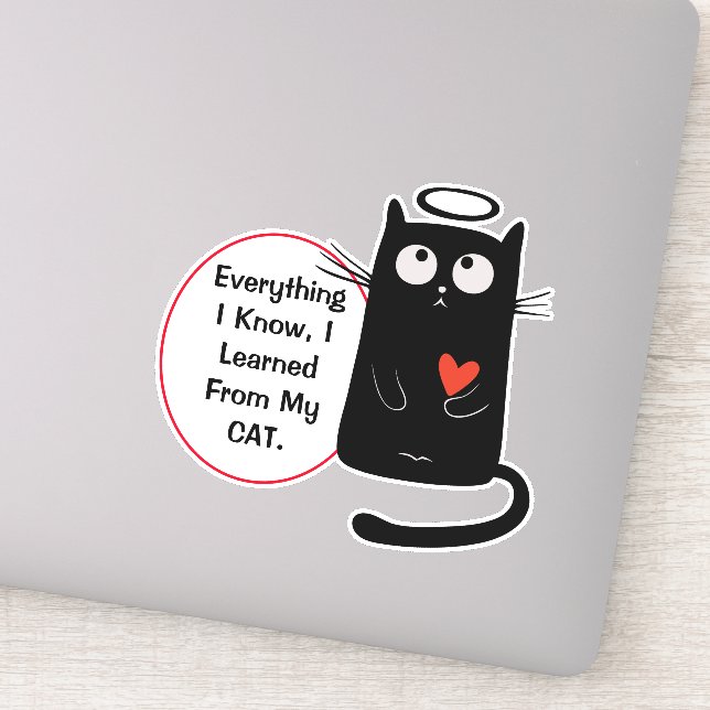 Sticker Connaissance du chat mignon Contour (Détail)