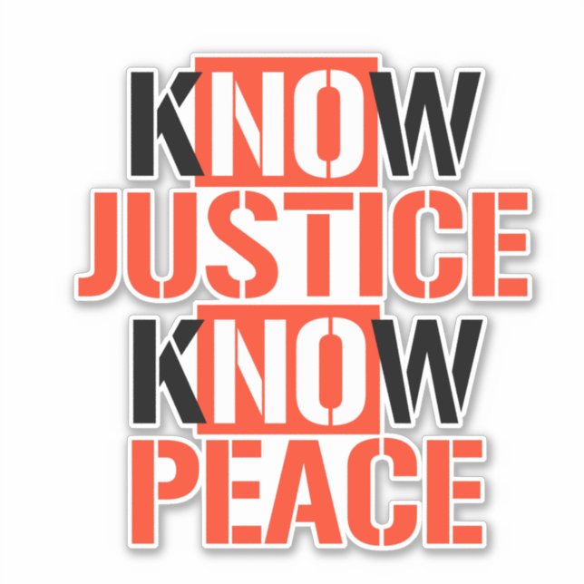 STICKER CONNAÎTRE LA JUSTICE CONNAÎTRE LA PAIX (Devant)
