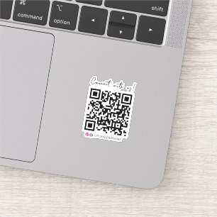Sticker Connectez-vous avec nous Facebook Instagram QR Cod