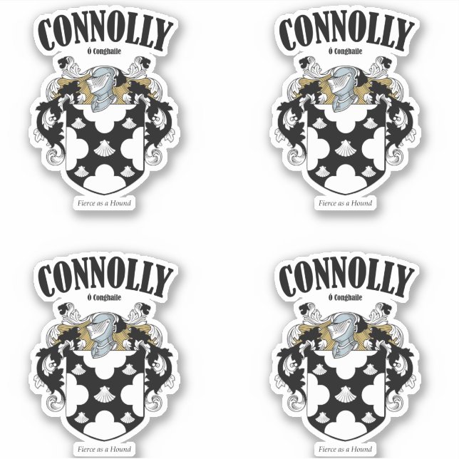 Sticker Connolly Crest Irish Translation & Signification ( (Devant)