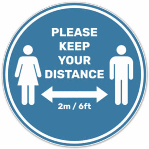 Sticker Conserver votre distance