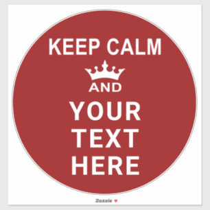 Sticker CONSERVEZ CALME et VOTRE TEXTE Signe et plancher