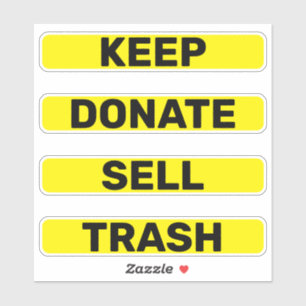 Sticker Continuer à faire un don Vendre la corbeille Simpl