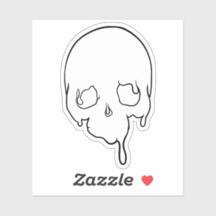Sticker Contour de la tête de goutte personnalisable