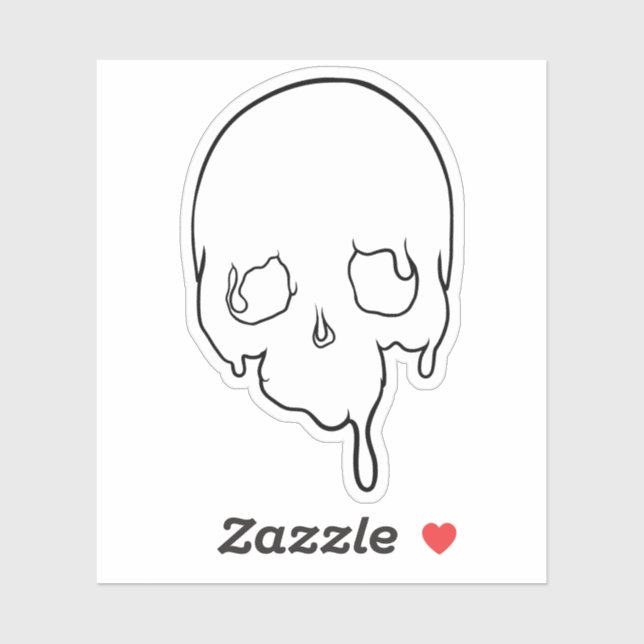 Sticker Contour de la tête de goutte personnalisable (Feuille)