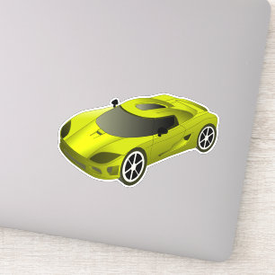 Sticker Contour de voiture de course jaune
