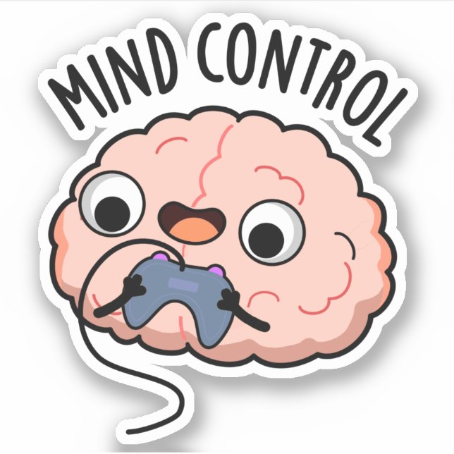 Sticker Contrôle de l'esprit amusant jeu de cerveau (Devant)
