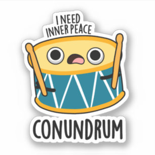 Sticker Conundrum Fundy Drummer Drum Pun