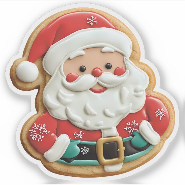 Sticker Cookie Père Noël gelé (Devant)