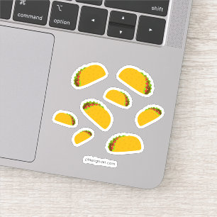 Sticker Cool and fun yummy taco