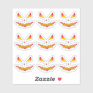 Sticker Cool effrayant Jack O'Lantern visage motif d'Hallo